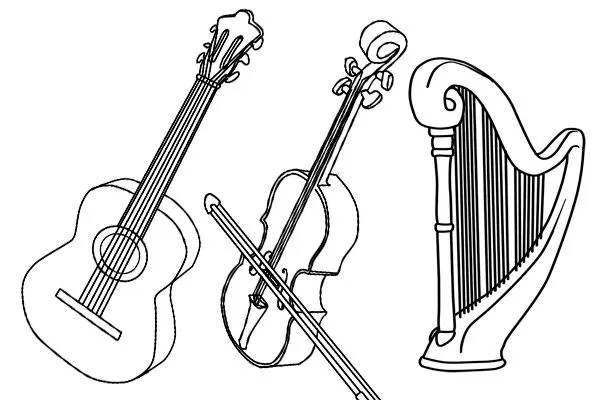 colorear-instrumentos-musica- ...