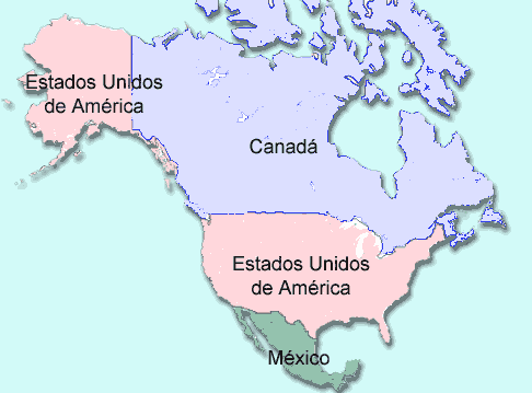 La division politica de america del norte - Imagui