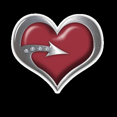 Recursos infantiles: Corazones con borde plateado con flechas Recursos infantiles: Corazones con borde plateado con flechas