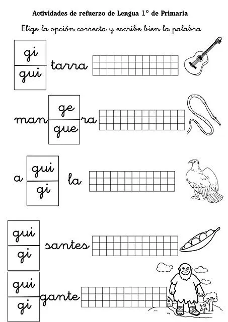 Dificultades con G y GU | EDUCADORES COMPARTIENDO Dificultades con G y GU | EDUCADORES COMPARTIENDO