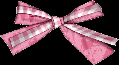 Recursos infantiles: Lazos rosas de tela de raso con cuadros