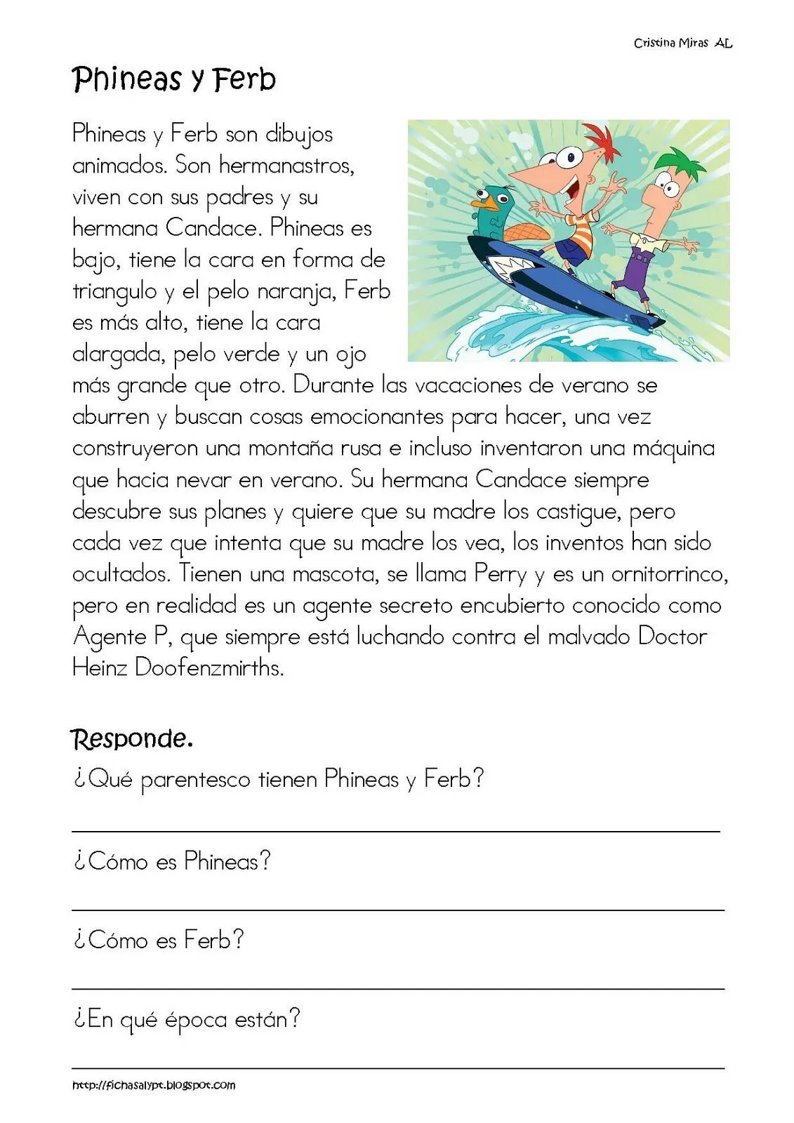 Recursos Infantiles: Lectura Comprensiva Recursos Infantiles: Lectura Comprensiva