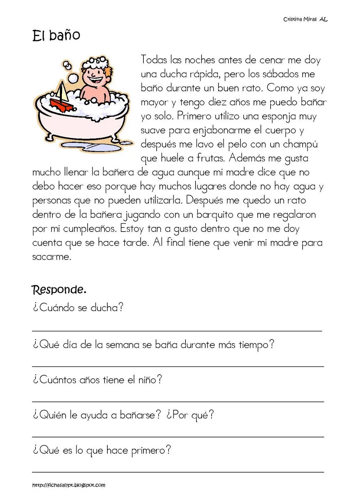 Recursos Infantiles: Lectura Comprensiva Recursos Infantiles: Lectura Comprensiva