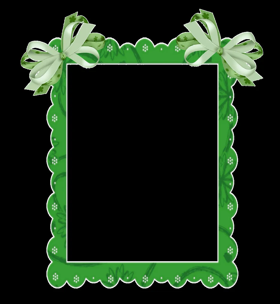 Recursos infantiles: Marcos para fotos infantiles con lazos verde y ... Recursos infantiles: Marcos para fotos infantiles con lazos verde y ...