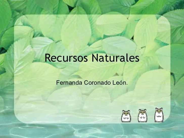 Recursos naturales