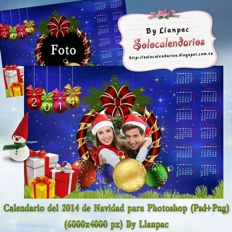 Recursos Photoshop Llanpac: Calendario del 2014... Recursos Photoshop Llanpac: Calendario del 2014...