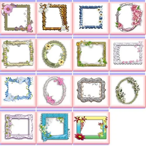 Recursos Photoshop Llanpac: Coleccion de marcos floreados para ...