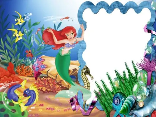 Recursos Photoshop Llanpac: Marco infantil de la Sirenita para ... Recursos Photoshop Llanpac: Marco infantil de la Sirenita para ...
