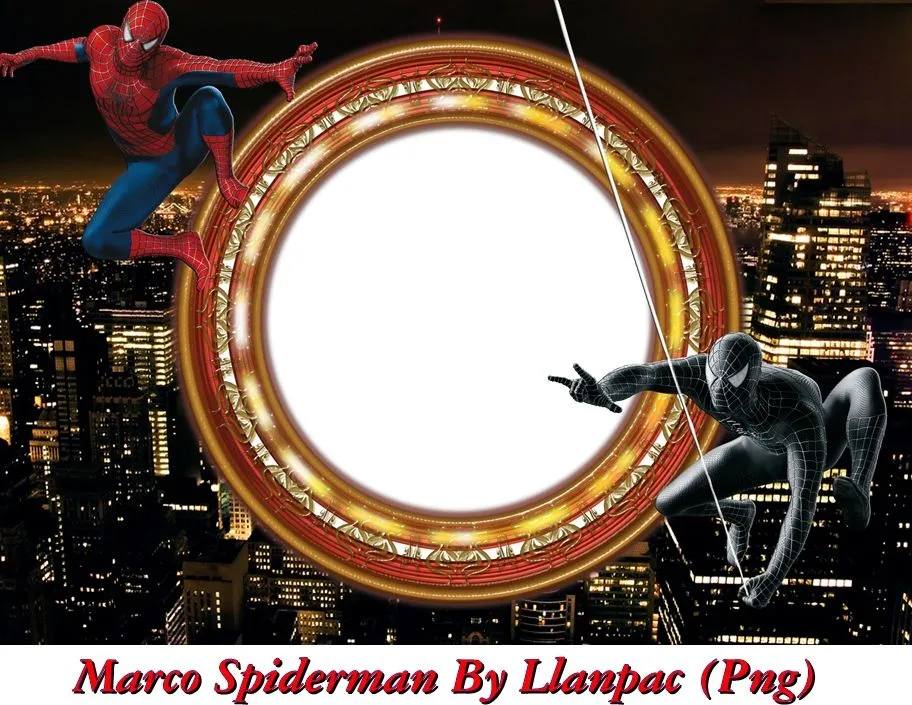 Recursos Photoshop Llanpac: Marco de Spiderman para Fotomontajes (Png)