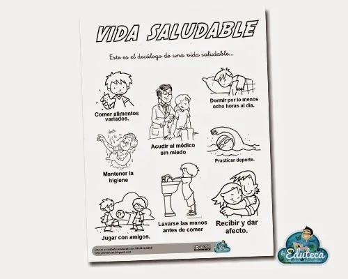 Habitos de la vida saludable para colorear - Imagui Habitos de la vida saludable para colorear - Imagui