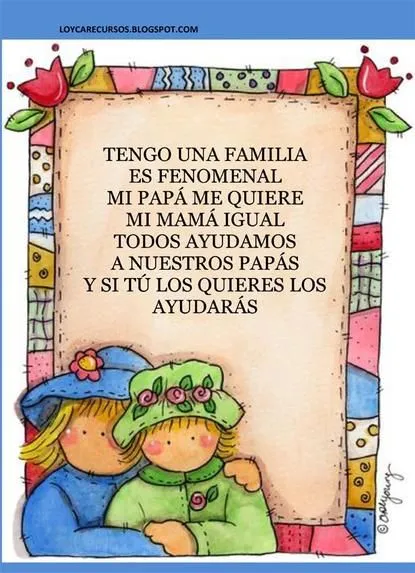 Recursos TIC para educación infantil: POESÍA SOBRE LA FAMILIA Recursos TIC para educación infantil: POESÍA SOBRE LA FAMILIA