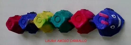 Como hacer un gusano con carton de huevo - Imagui