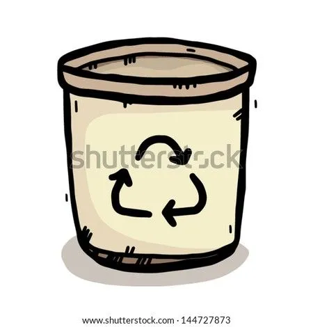 Recycle Bin / Cartoon Vector And Illustration, Hand Drawn, Sketch ... Recycle Bin / Cartoon Vector And Illustration, Hand Drawn, Sketch ...