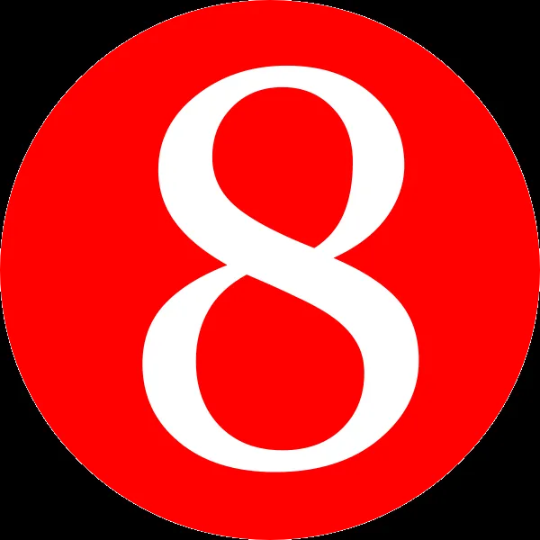 Red, Rounded,with Number 8 Clip Art at Clker.com - vector clip art ... Red, Rounded,with Number 8 Clip Art at Clker.com - vector clip art ...