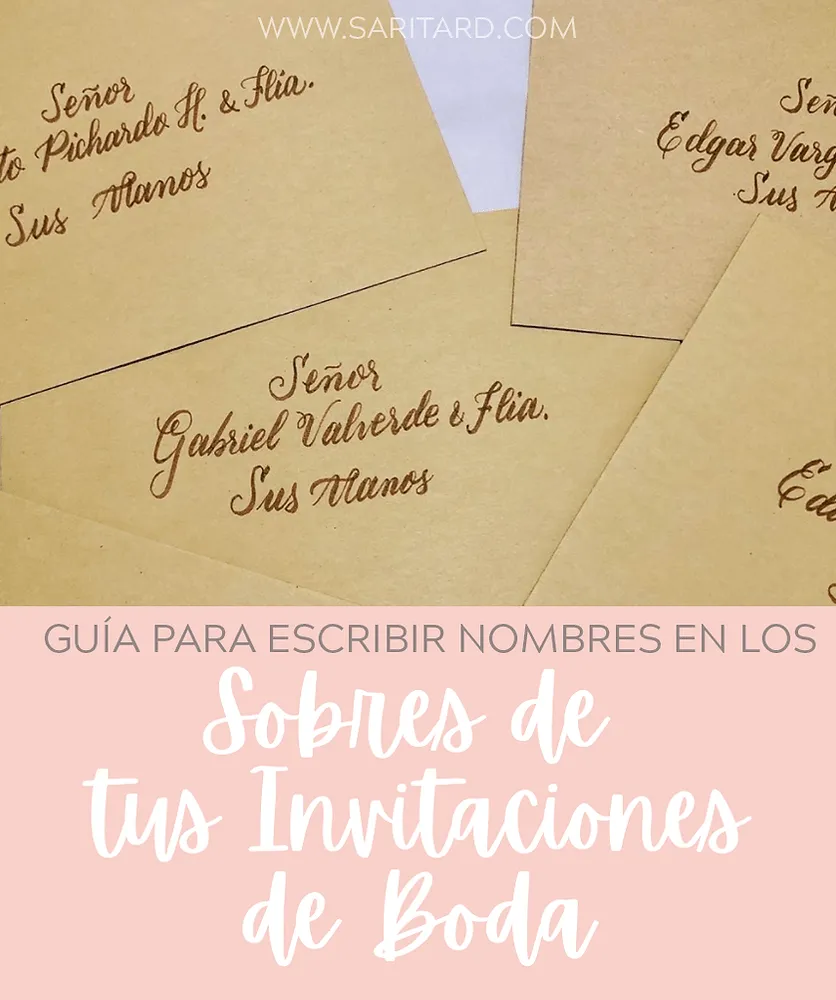 Redacción en sobres para invitaciones de boda Redacción en sobres para invitaciones de boda