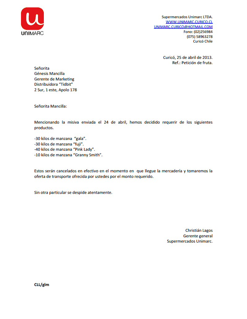 Redactar cartas comerciales es fácil: Carta de pedido (Compra-venta)