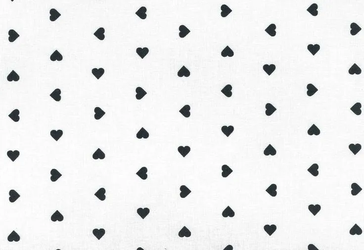 Ref. 061 Blanco corazones negro | Algodón CORAZONES | Pinterest Ref. 061 Blanco corazones negro | Algodón CORAZONES | Pinterest