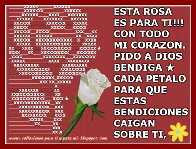 Reflexiones para TI y para MÍ: * ESTA ROSA ES PARA TI !!! | one ...