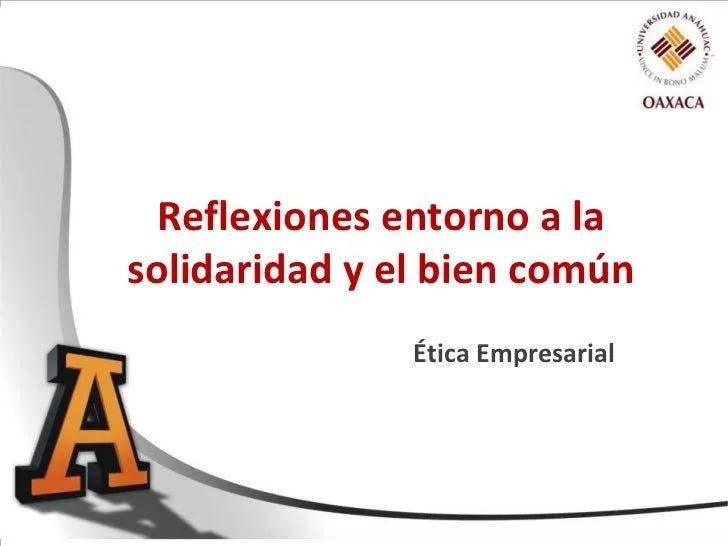 Reflexiones solidaridad y bien común 2012