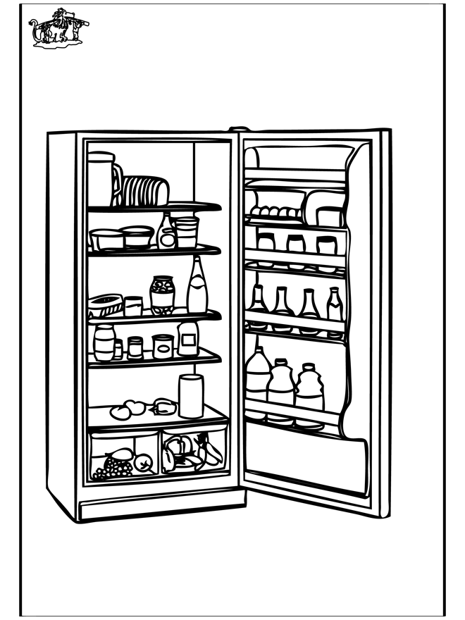 Refrigerador para colorear - Imagui