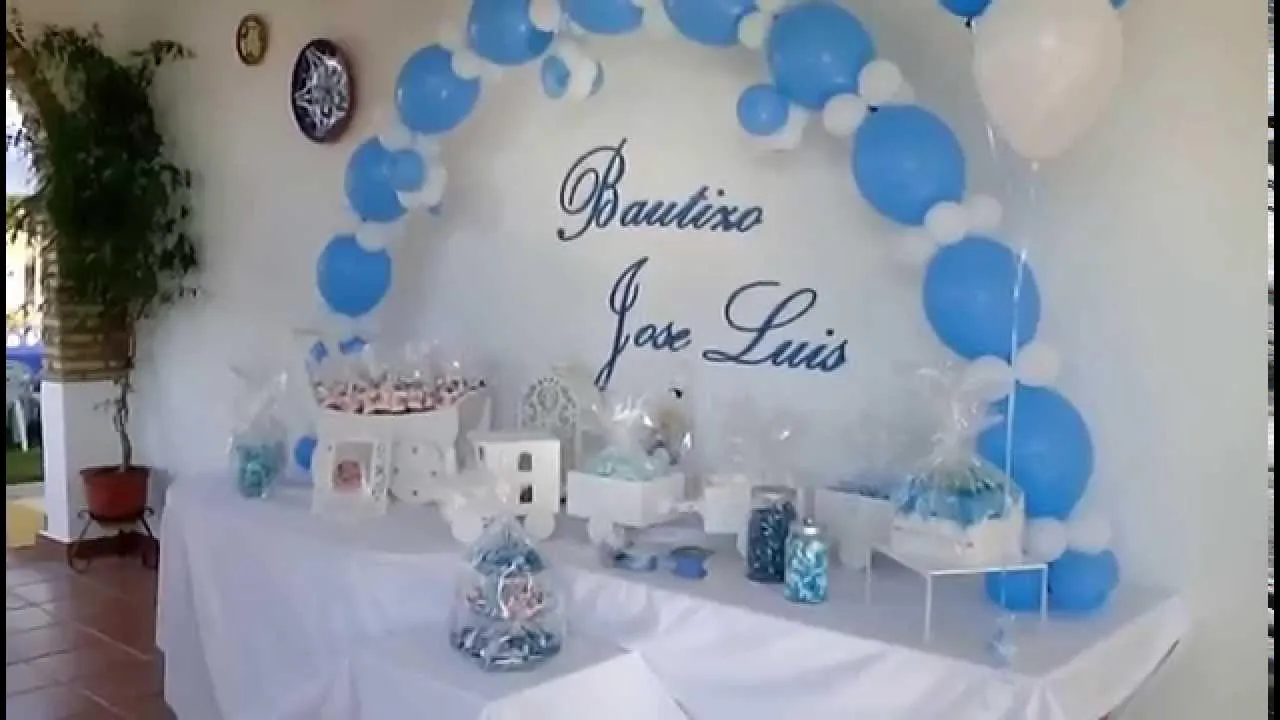 Regala Ilusiones 2015: Decoracion para Bautizo de Niño con Globos y Mesa Candy - YouTube Regala Ilusiones 2015: Decoracion para Bautizo de Niño con Globos y Mesa Candy - YouTube