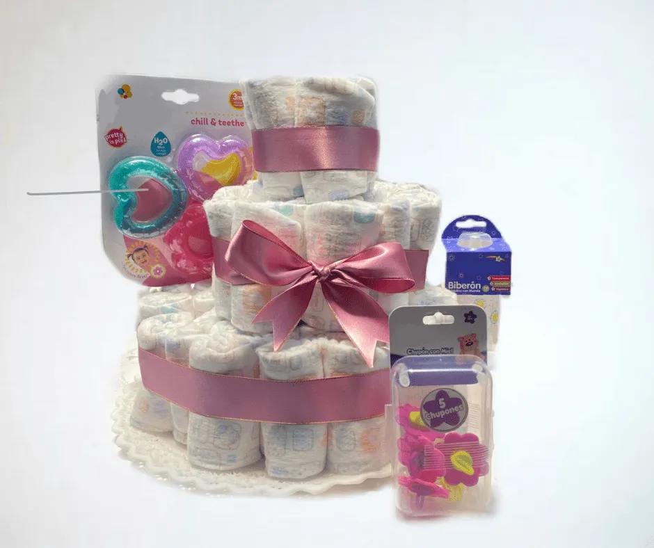 Regalo para baby shower con forma de pastel | Manualidades