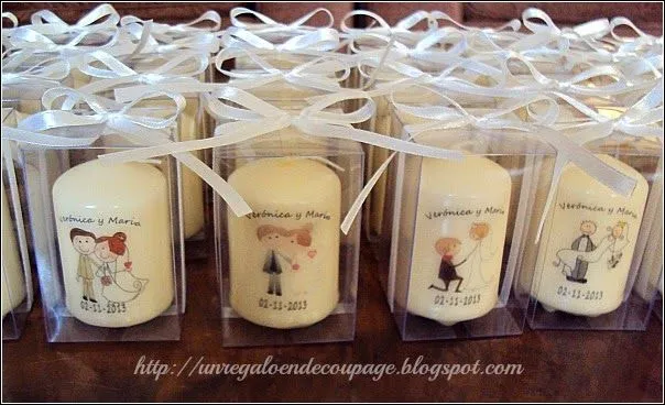 UN REGALO EN DECOUPAGE: RECUERDOS DE MATRIMONIO, VELAS. UN REGALO EN DECOUPAGE: RECUERDOS DE MATRIMONIO, VELAS.