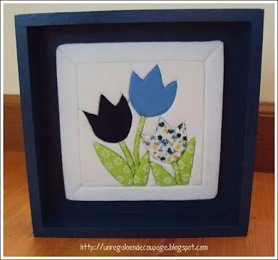 UN REGALO EN DECOUPAGE: TULIPANES EN PATCHWORK SIN AGUJA UN REGALO EN DECOUPAGE: TULIPANES EN PATCHWORK SIN AGUJA