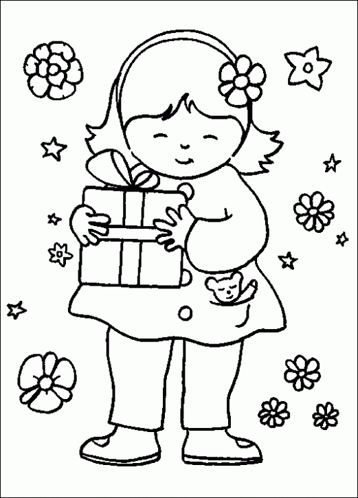 Dibujo de Regalo para mamá para colorear. Dibujos infantiles de ... Dibujo de Regalo para mamá para colorear. Dibujos infantiles de ...