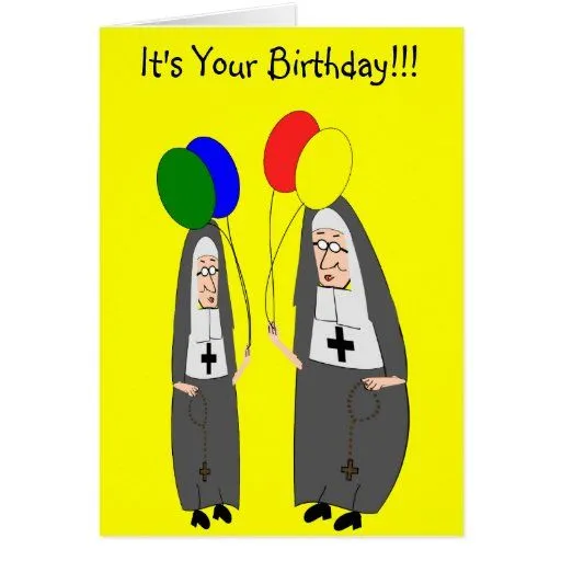 Regalos de cumpleaños de la monja tarjetas | Zazzle