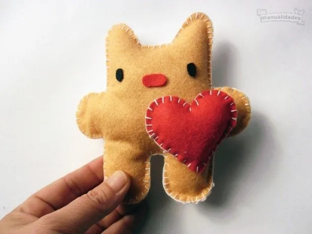 Regalos manuales de amor: Cosido a mano para regalar: el gatito ...