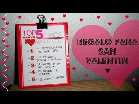 TOP 5 ♥ REGALO PARA SAN VALENTIN -TUTORIAL [NOVIO] - YouTube