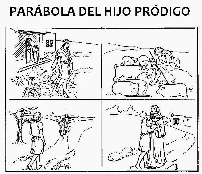 Reggio y Reyes Católicos.: PARÁBOLAS PARA COLOREAR Y ESCRIBIR EL ...