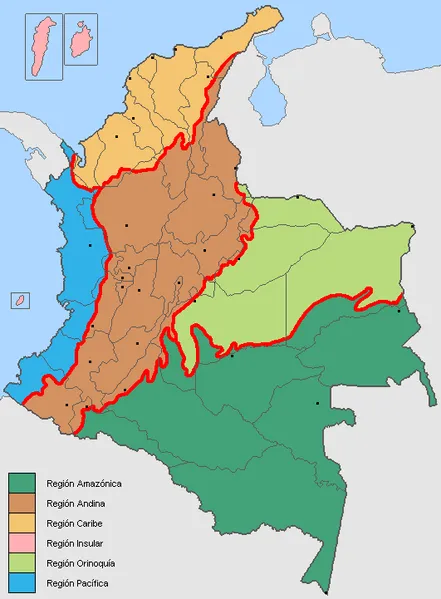 Regiones de Colombia | Geografía Colombia