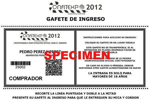 REGISTRO CONFITEXPO GUADALAJARA 2012