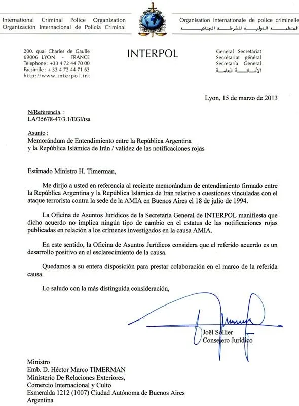 registromundo: AMIA - Memorandum entendimiento - Interpol registromundo: AMIA - Memorandum entendimiento - Interpol