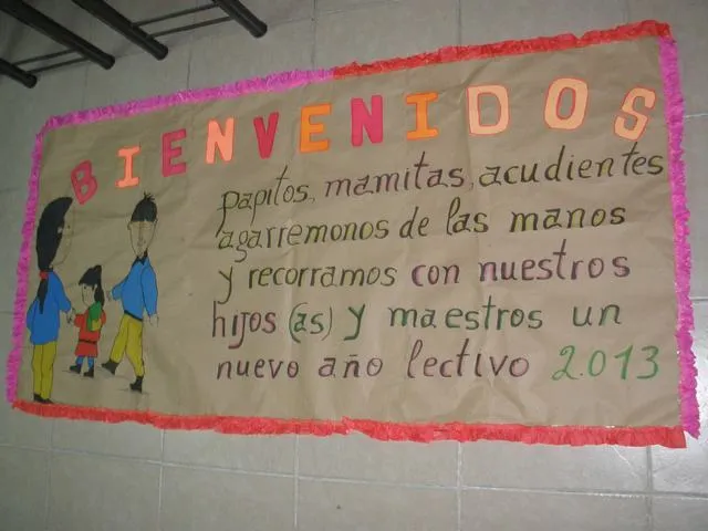 Carteleras de bienvenida al colegio - Imagui