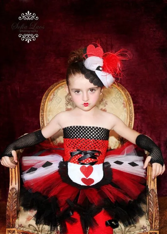 Reina de corazones petti tutu vestido o por SofiasCoutureDesigns