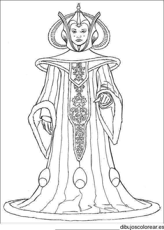 Dibujo de la reina Amidala | Dibujos para Colorear Dibujo de la reina Amidala | Dibujos para Colorear