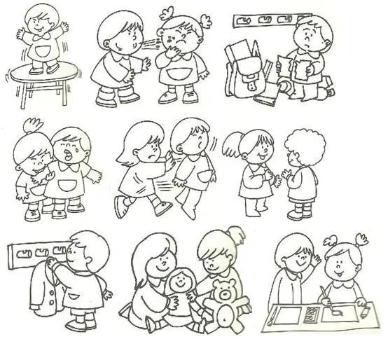 Dibujos para colorear de acciones negativas - Imagui