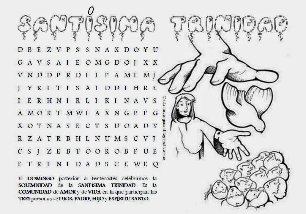 RELIALBA: SOPA DE LETRAS SOBRE LA SANTÍSIMA TRINIDAD. RELIALBA: SOPA DE LETRAS SOBRE LA SANTÍSIMA TRINIDAD.