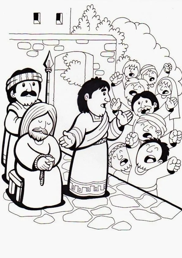 RELIALBA: VÍA CRUCIS EN IMÁGENES PARA COLOREAR.