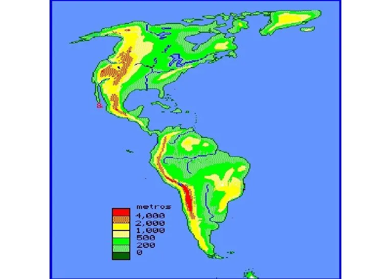 El relieve de america El relieve de america