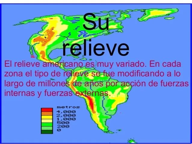 El relieve de américa 6º e.p.o.