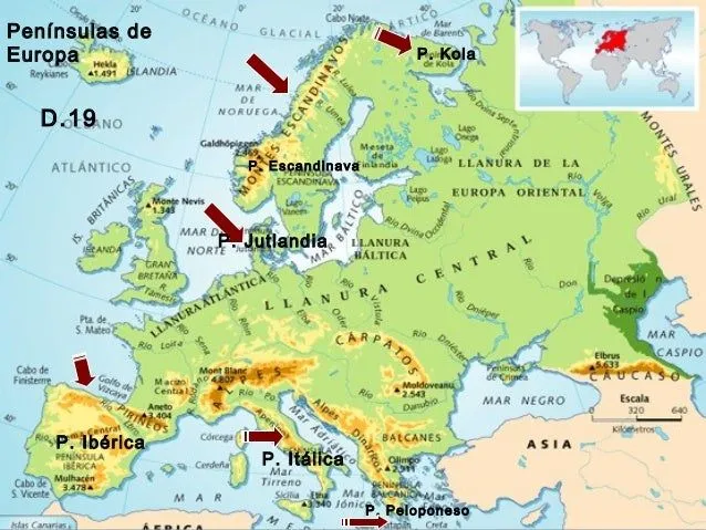 El relieve de europa