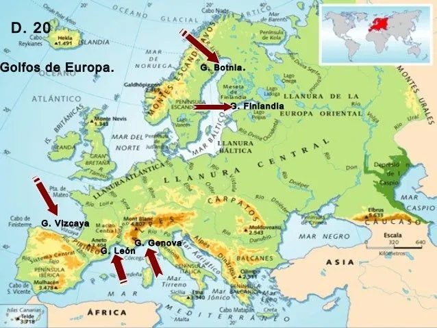 El relieve de europa