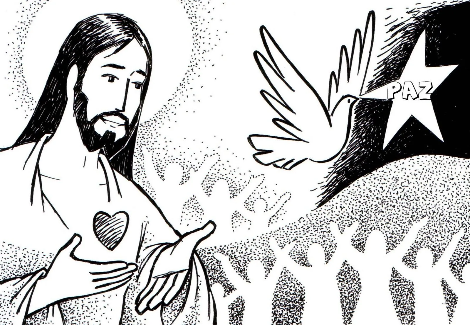... DE RELIGIÓN CATÓLICA: Ficha para colorear. Jesús: Amor y Paz ... DE RELIGIÓN CATÓLICA: Ficha para colorear. Jesús: Amor y Paz