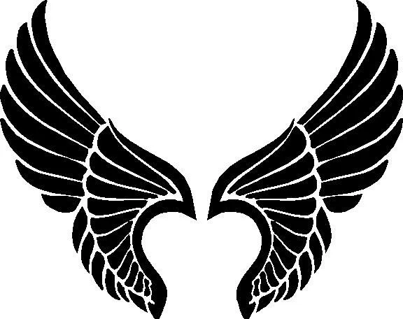 Religious Decals :: Angel Wings Decal / Sticker 05 - Religious Decals :: Angel Wings Decal / Sticker 05 -