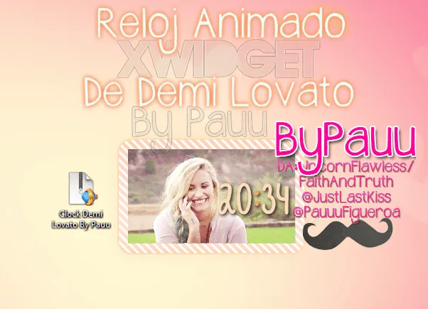 Reloj Animado Demi Lovato ll XWidget by ~unicornflawless on deviantART Reloj Animado Demi Lovato ll XWidget by ~unicornflawless on deviantART