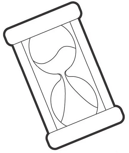 RELOJ DE ARENA PARA COLOREAR